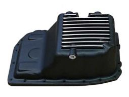 Hummer H2 Extra Deep Cast Aluminum Transmission Pan (fits 2008 & newer) - Black
