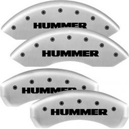 2003-2009 Hummer H2 Satin Caliper Covers with "HUMMER" engraved on all 4 covers