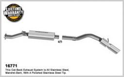 2007+ Hummer H2 SUV & SUT Stainless Steel Single Cat Back Exhaust by Magnaflow 16671