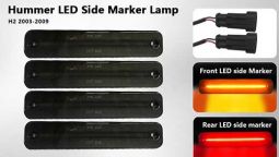 Hummer H2 and H2 SUT LED Smoked Side Marker Lamp Set