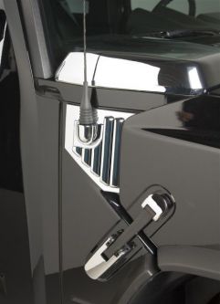 HPC H2/SUT CHROME ABS SIDE HOOD VENTS FOR 2004 & UP