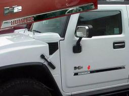 HPW H2 Hummer Logo Stainless Steel Door Panel Inserts (4 Piece Set)