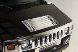 HPC HUMMER H2 & SUT CHROME ABS HOOD DECK VENT WITH HANDLE COVERS