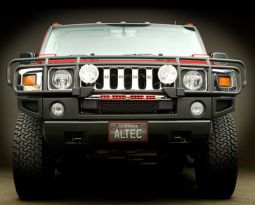 H2/SUT FRONT GRILL BAR, CHROME WITH LED LIGHTS