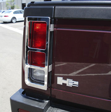 Pro-One Hummer H2 SUT Chrome Billet Taillight Guards, Pr.: Hummer Parts ...