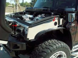 HPW Hummer H2 & H2 SUT Polished Stainless Steel Inner Fender Covers
