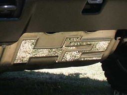 HPW Hummer H2 & SUT Stainless Steel Front Skid Plate Emblem Accent Set