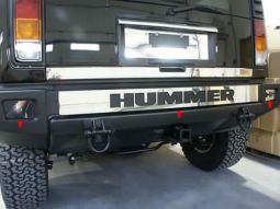 HPW Hummer H2 3 Piece Stainless Steel Bumper Cover With Cutout