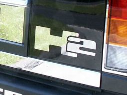 HPW Hummer H2 Stainess Steel Oversize 2 Piece Emblem