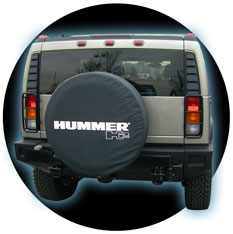 Hummer H2 Logo Soft Black Denim Tire Cover (Official GM Licensed Product)