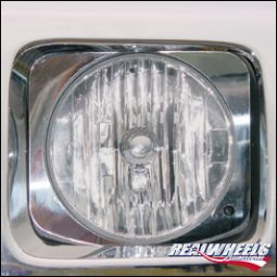 Real Wheels Hummer H2 & SUT Stainless Steel Head Light Surrounds per pair
