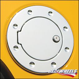 Real Wheels H2 & SUT Billet Aluminum Smooth Locking Fuel Door (Universal Design fits 2003 and up)  p