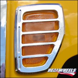 Real Wheels Billet Aluminum Front Marker Light Surrounds w/ Inserts per pair