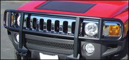 Real Wheels Hummer H3 Stainless Black Powder Coated Standard Brush Guard w/o Inserts