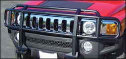 Real Wheels H3 Stainless Black Powder Coated Double Tier Brush Guard Without Inserts each