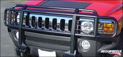 Real Wheels Hummer H3 Stainless Black Powder Coated DoubleTier Brush Guard With Inserts