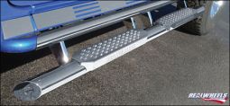 Real Wheels Hummer H2 & SUT Stainless Steel Straight Tube with Stainless Steel Step, Stainless Steel