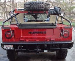 Predator Motorsports Hummer H1 Slant Back Tire Carrier- Hard Top