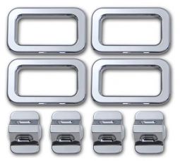 Pro One H2 Hummer Smooth Chrome Billet Interior Door Lock & Bezel Set