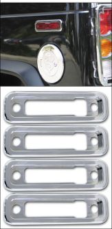 Pro One H2 Smooth Chrome Billet Marker Light Bezels, Set