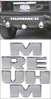 Pro One H2 Smooth Chrome Billet 5/16 Thick Bumper Letter Set