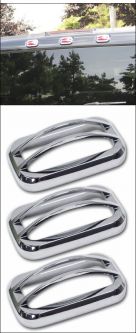 Pro One H2 Smooth Chrome Billet Upper Marker Light Covers W/Cage, Set